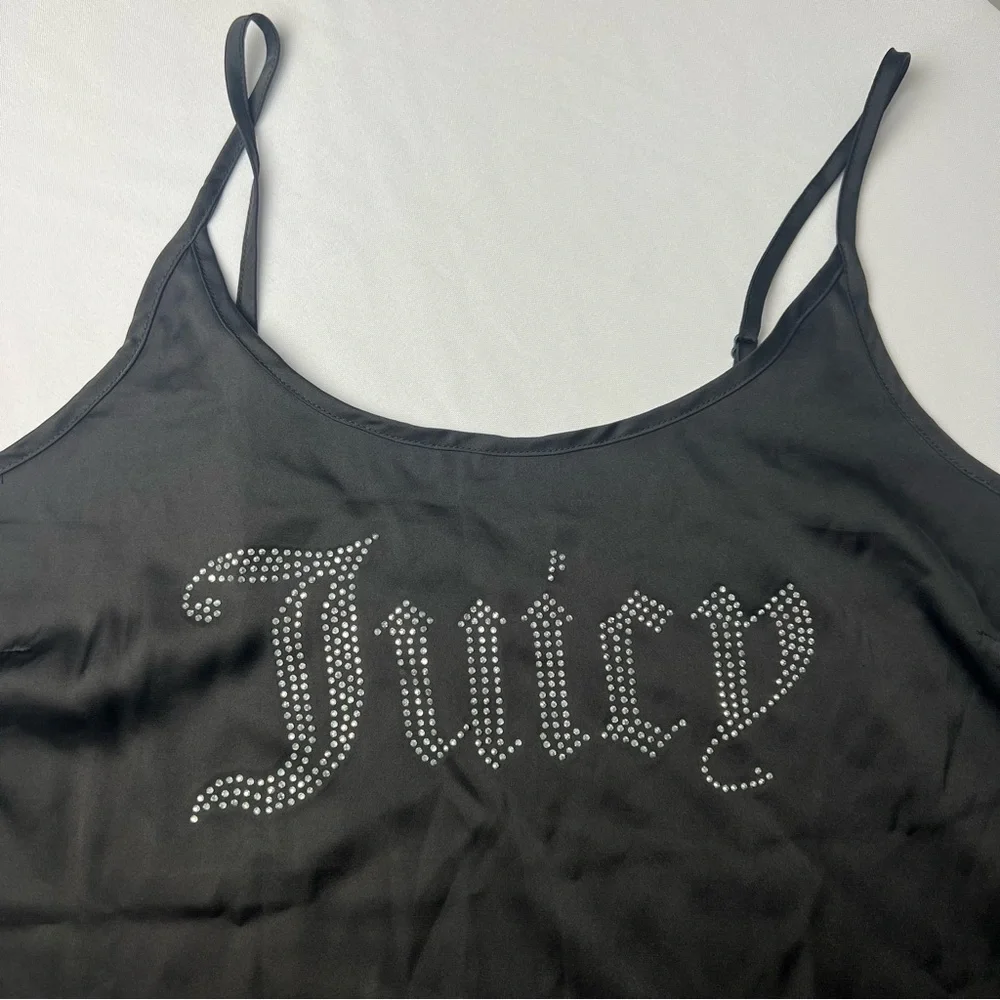 Juicy Couture Women Black Sleepwear Camisole Rhinestone 'Juicy' Logo Size Large - Picture 10 of 12